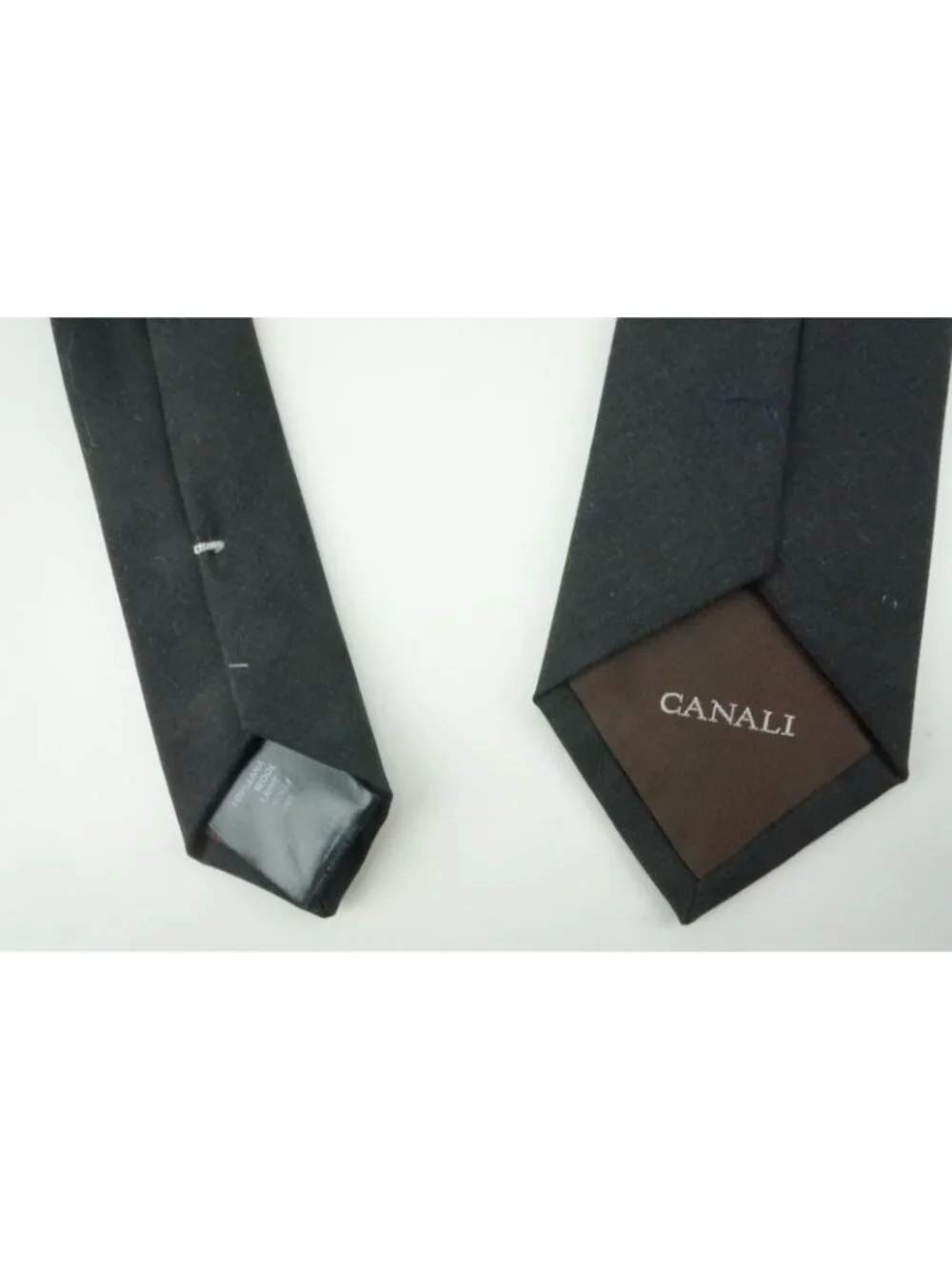 Canali Solid Charcoal Gray 100% Wool Tie Brand New With Tags